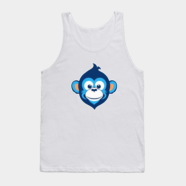 Happy Blue Monkey Tank Top by VRMonkeyz